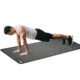 Cosmorugs 8mm Self Cushioning Antiskid Cotton Yoga Mats Black & Grey