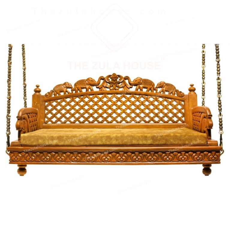 WS 001 – ELEPHENT CARVING SWING -WOODEN JHULA