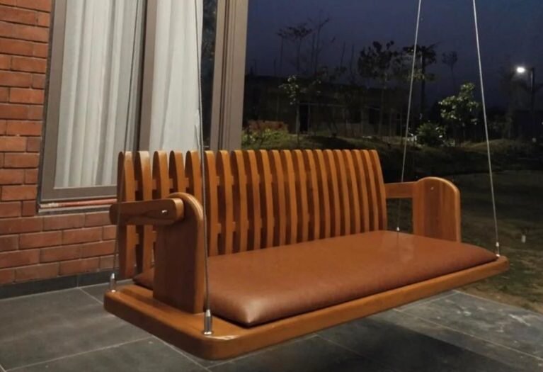 Wooden Machlli Patti Reversible Swing - WS 034