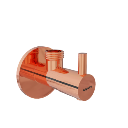 Angle valve with flange Rose Gold