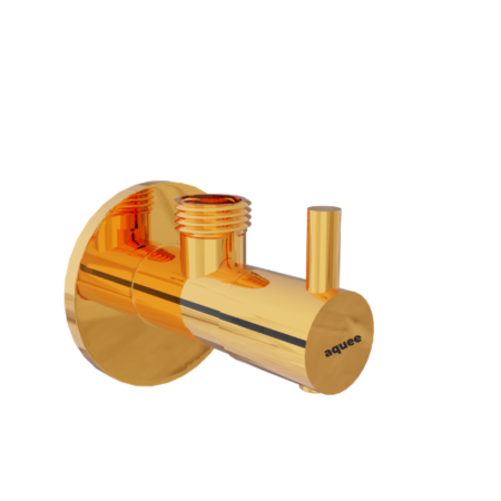 Angle valve with flange Gold