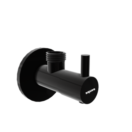 Angle valve with flange  black
